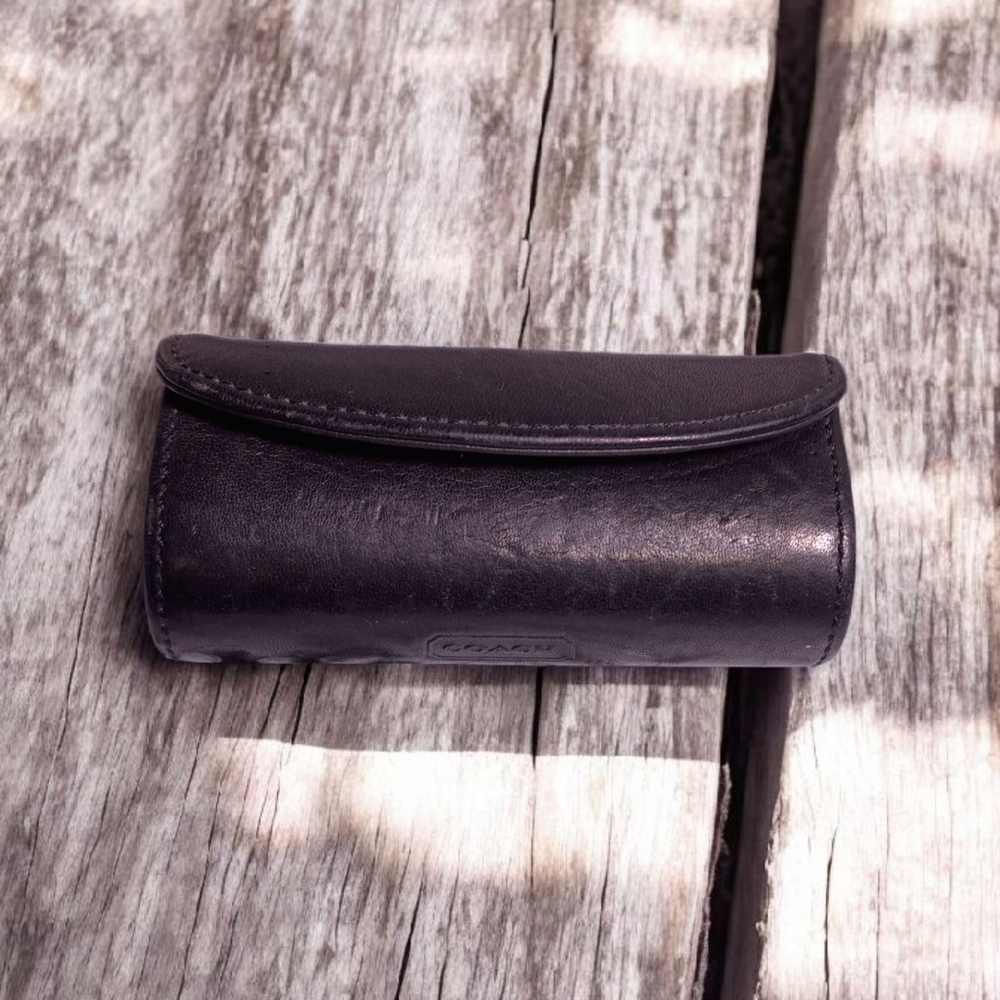 Coach‎ Vintage Dark Leather Lipstick Wallet